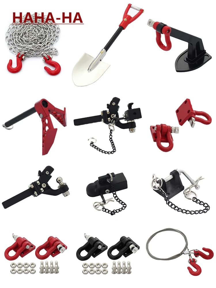 Accessori per gancio di traino per rimorchio in metallo per auto RC per 1/10 RC Crawler TRX4 TRX6 Axial SCX10 90046 AXI03007 Redcat MST YIKONG RGT