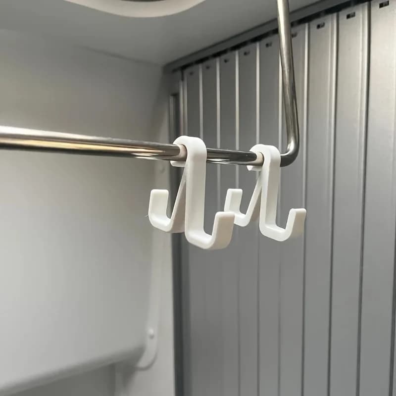 2PCS RV Hooks Hanger, Car Clothes Hanger Rod Hooks, Drill-Free Multifunctional Storage Hooks for Camper Van Camping Car