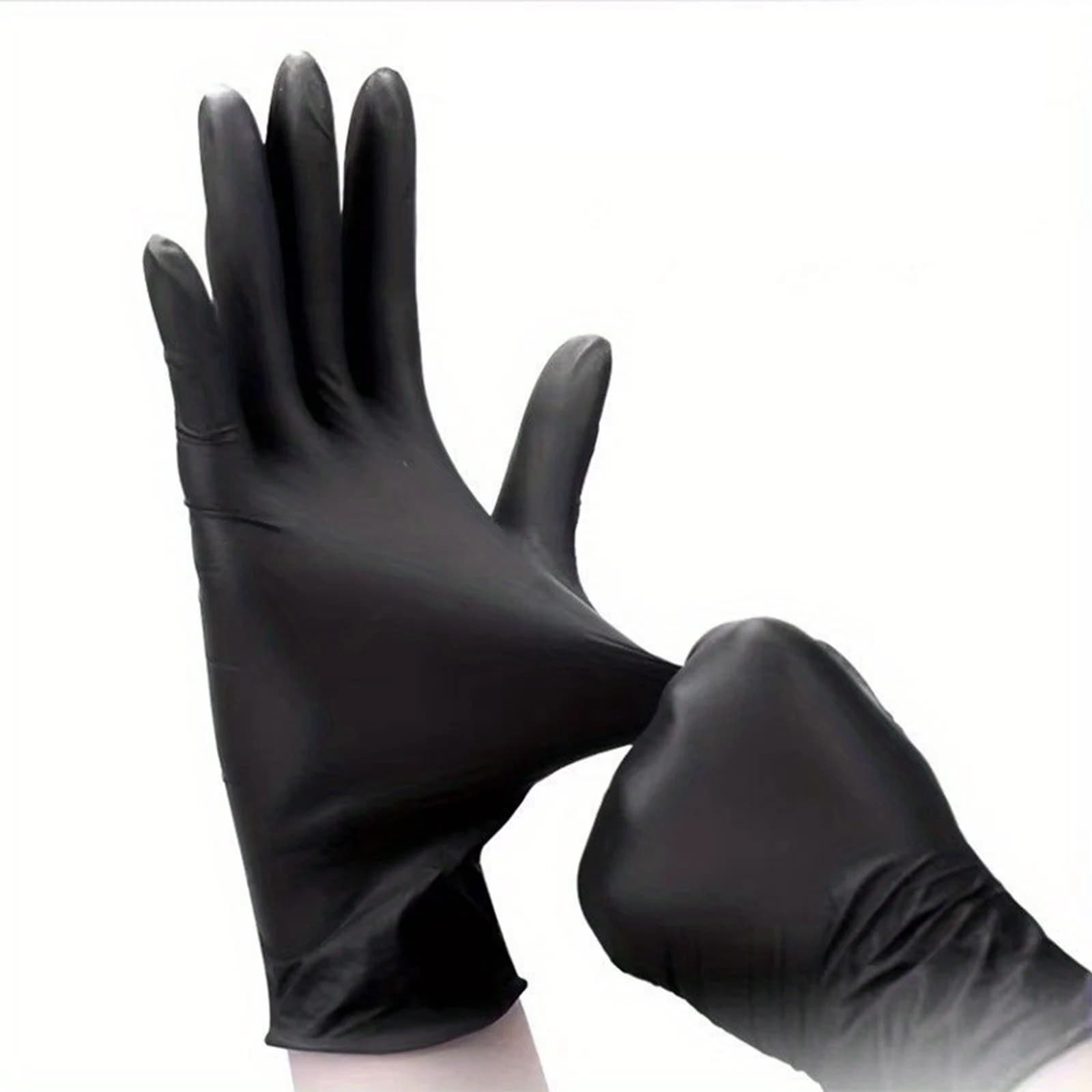 Guanti in nitrile da 50 pezzi, monouso, senza lattice, sicuri, spessi, durevoli, per pulire la cucina, uso industriale medico