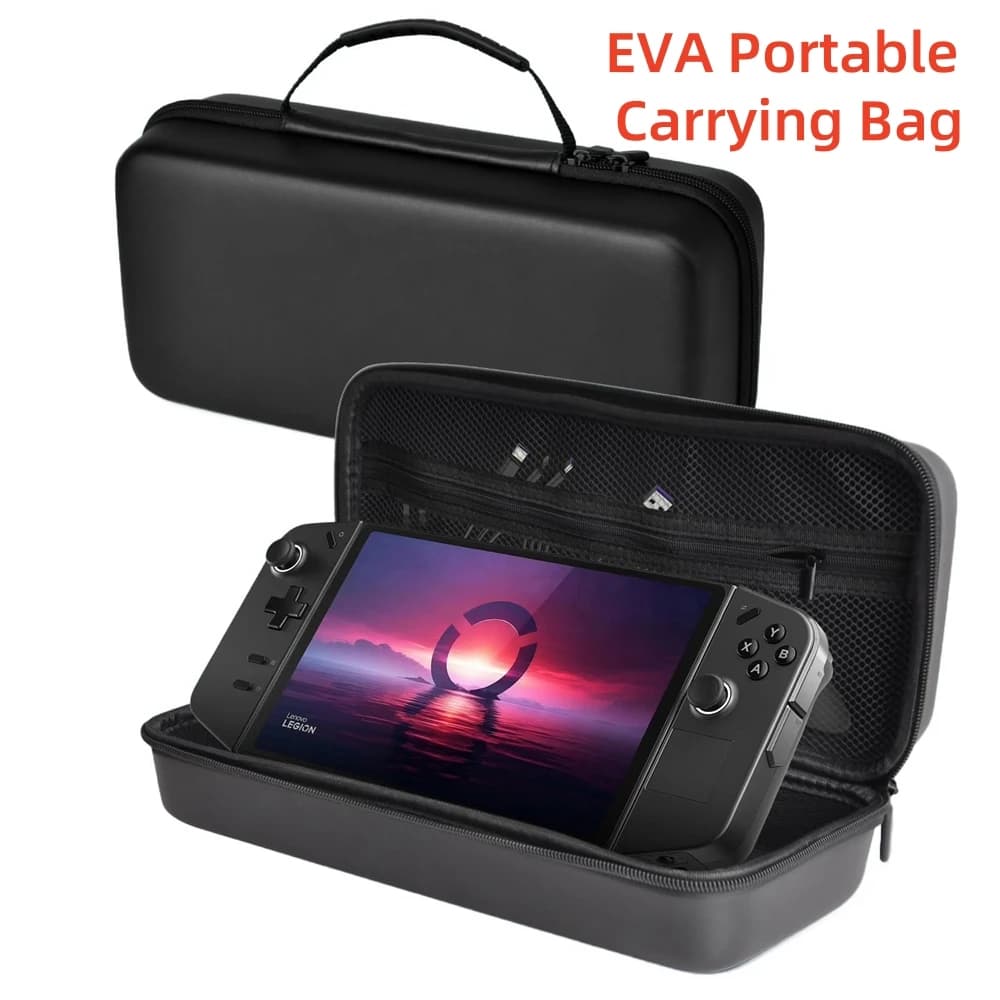 Custodia da viaggio rigida in EVA Custodia antiurto con tasca in rete Borsa portaoggetti portatile antigraffio per console di gioco Lenovo Legion Go