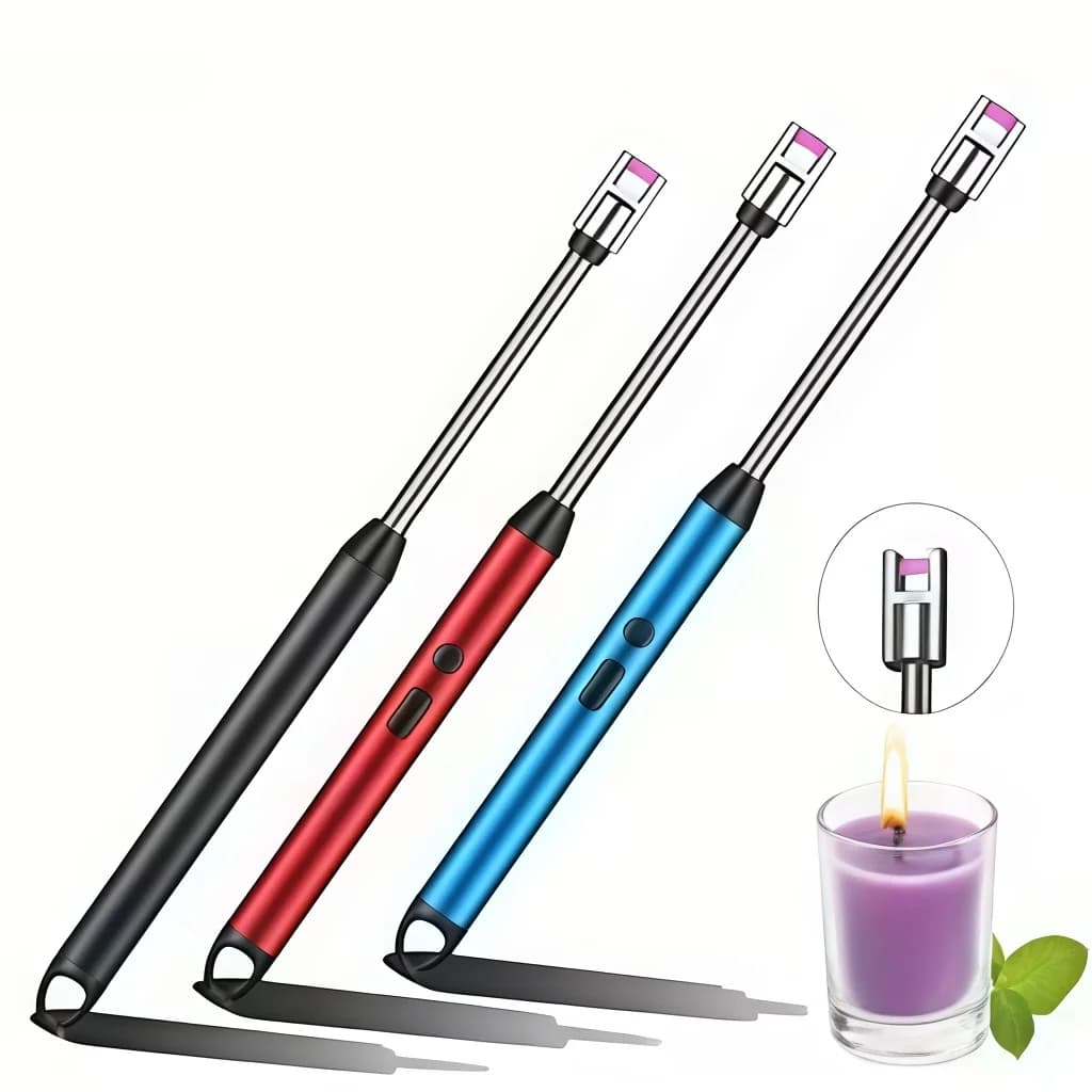 3 pieces rechargeable electric lighters, TYPE-C plasma arc kitchen lighter, windproof arch lighter, candle lighter, barbecue lighter