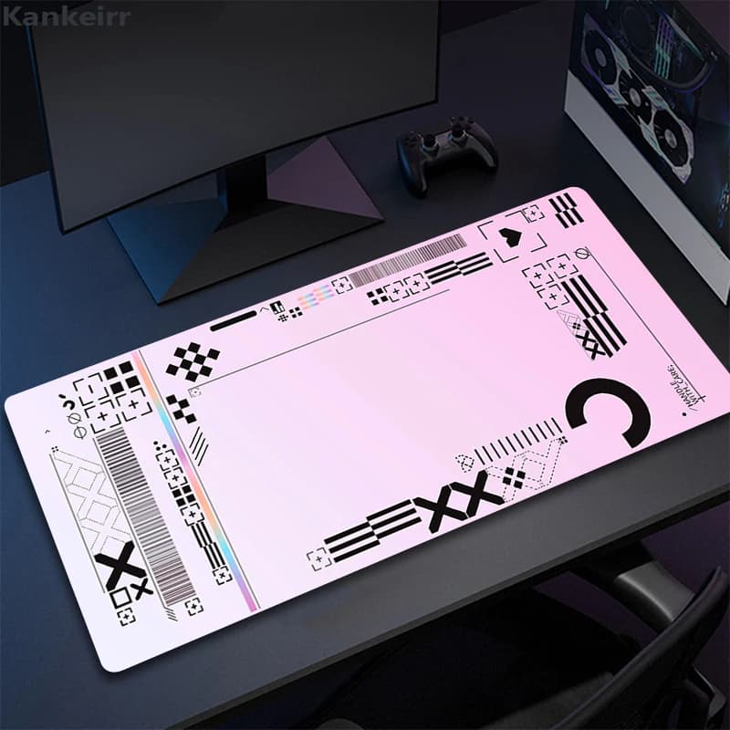 CSGO Anime Kawaii Pink Large Mouse Pad Gamer Mousepad Office Accessories for Deskmat Game Keyboard Pads 90x40cm Locking Edge Mat