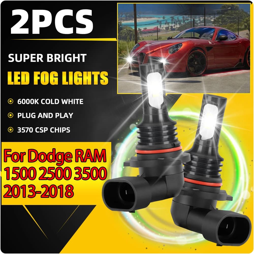90W 9005 HB3 LED Fendinebbia 20000LM High Power Auto Front Fendinebbia for Dodge RAM 1500 2500 3500 2013 2015 2016 2017 2018