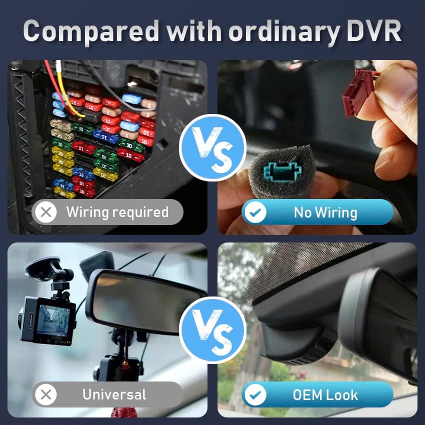 HD 4K 2160P Plug and Play Car DVR Dash Cam Camera For Camry XV70 8th Gen 2017-2020 2021 2022 Night Vision Driving Video Recorder