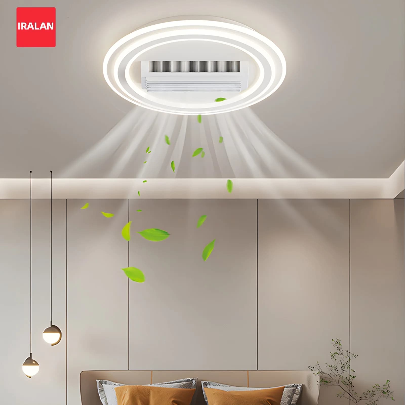 Ventilatore da Soffitto Moderno con Luce, Illuminazione Intelligente Decorativa, Telecomando, Ventilatori Dimmerabili per Casa, Camera da Letto, Soggiorno