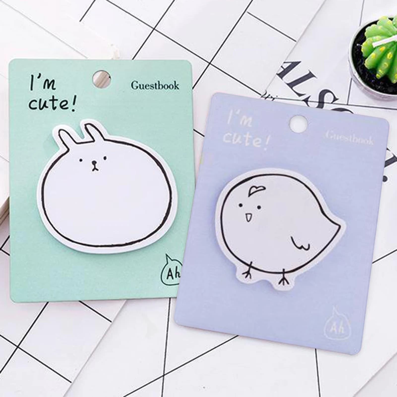 Blocco Note Adesivo con Animali Adorabili, Super Appiccicoso, Autoadesivo per Casa, Scuola, Ufficio
