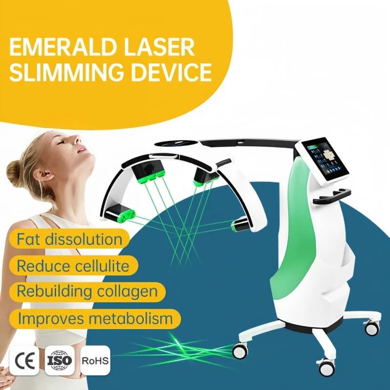 2026 The newest 10D emerald laser painless 532nm green and red light Fat weight loss Body modeling Slimming
