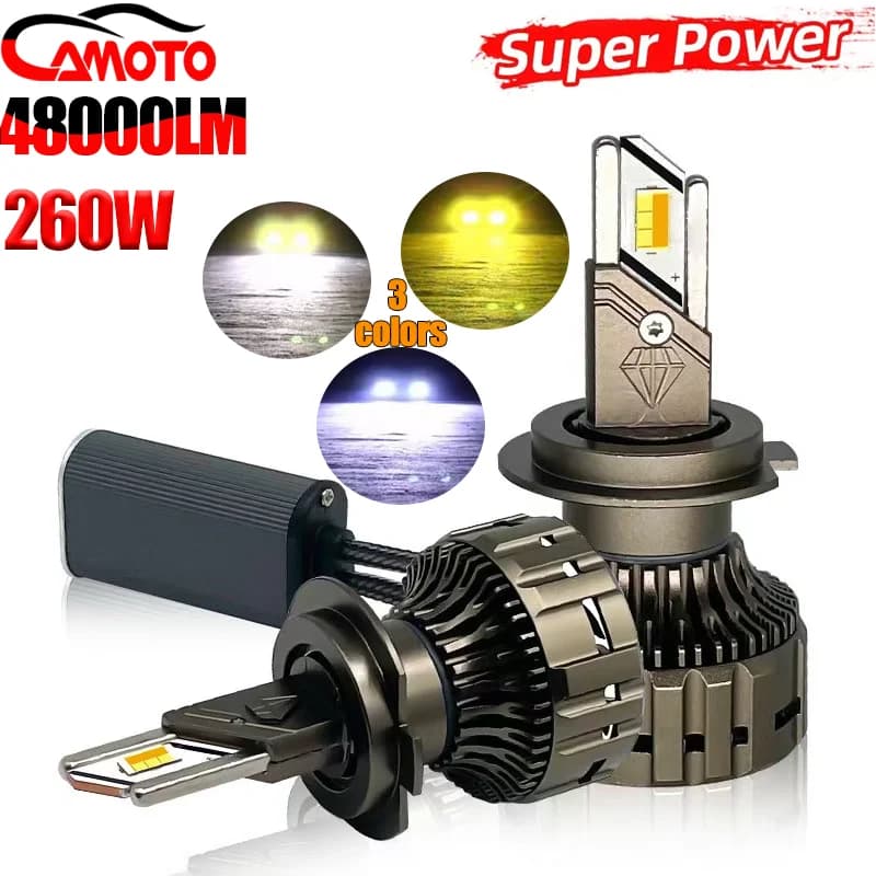 H1 Lampadine per fari a LED H7 Luci per auto a LED H4 H11 HB3 9005 HB4 9006 3000K 4300K 5500K 3 colori Canbus Super Bright Auto Fari