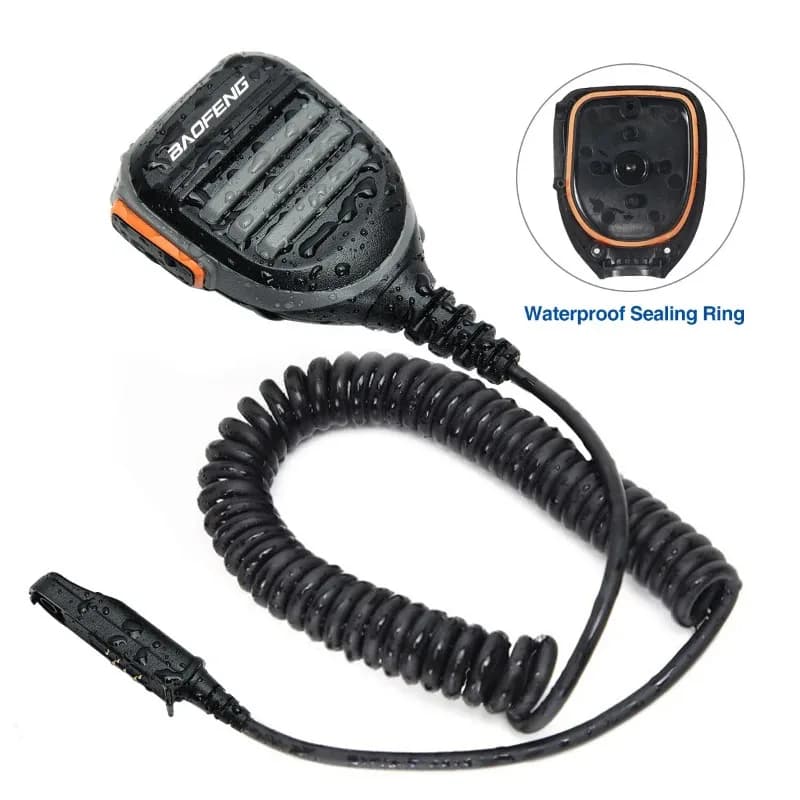 Microfono Baofeng UV68 Pro Max V2, Walkie Talkie Impermeabile con Altoparlante PTT per UV9R Pro UV S22 Pro V2 BF 9700 GT 3WP Radio Amatoriale