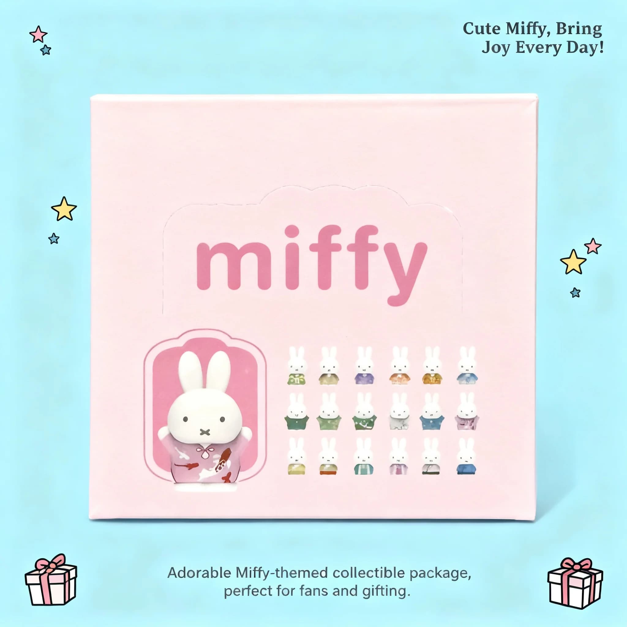 Miffy Scatola Misteriosa in Stile Cinese Antico, Figure Anime, Giocattolo da Collezione, Modellino Ornamentale