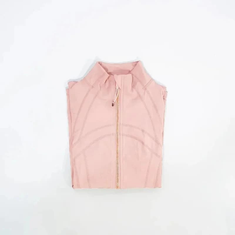 2025 Slimming Zipper Jacket Yoga Collar Lightweight Quick Dry Sporty Thin Rose Gold Evening Summer Outerwear for Active Living