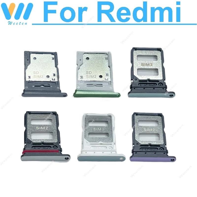 Adattatore vassoio scheda SIM per Xiaomi Redmi Note 14 Note 14 Pro 4G 5G Note 14 Pro + Plus Supporto scheda SIM Lettore di schede Riparazione connettore
