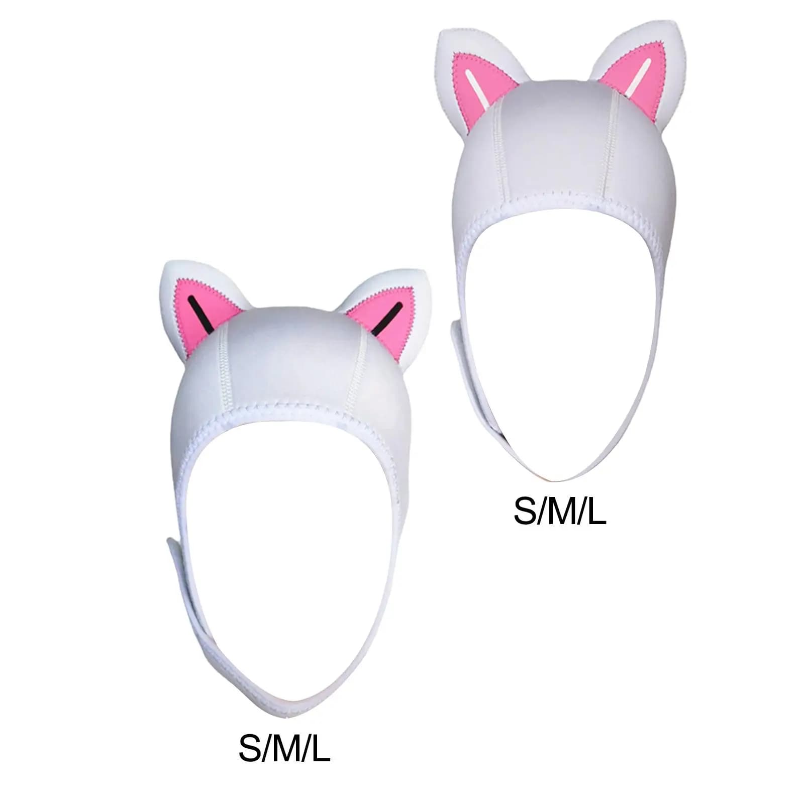 Underwater hood with 3mm Neoprene Cat Earrings, Comfortable, Waterproof and Thermal for Surf, Winter Rafting, for Girls, Boys and Women
