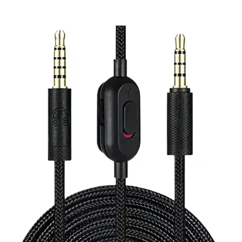 Gaming Headphone Cable Braided Earphone Cable with Volume Control and Mute Switch for G Pro G Pro X G433 G233 New