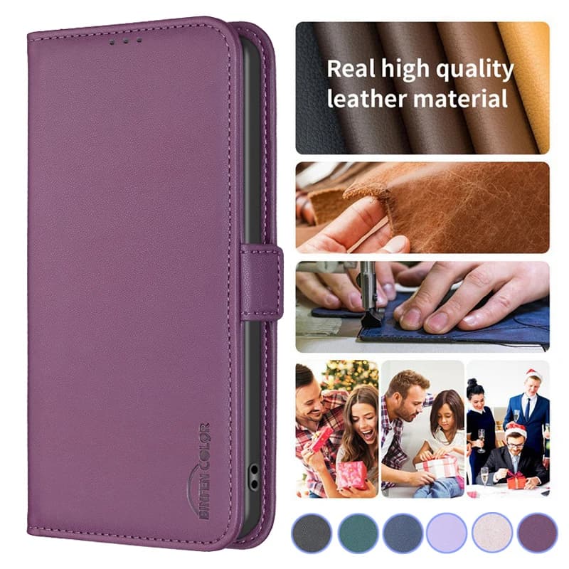 Custodia a Portafoglio in Pelle con Slot per Carte e Chiusura Magnetica per Xiaomi Redmi Note 14 Pro, 14S 4G, Note 14 Pro+ Plus 5G