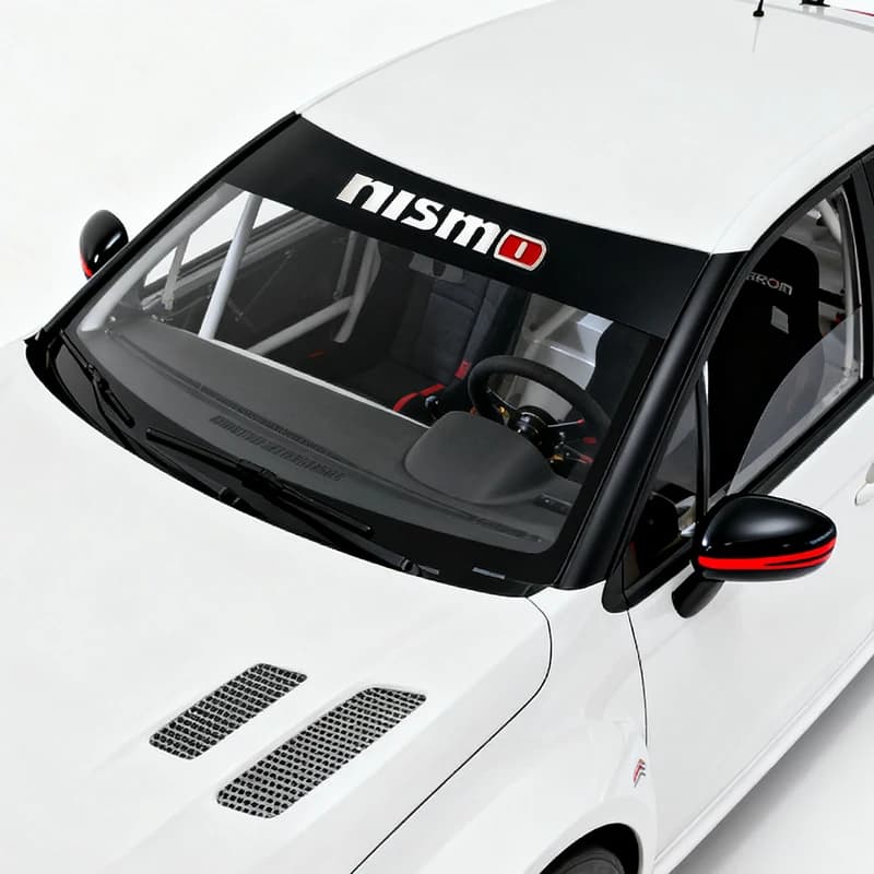Adesivi Parasole per Auto, Decorazioni per Parabrezza Anteriore per Nismo Tiida Teana Skyline Juke X-trail Almera Qashqai
