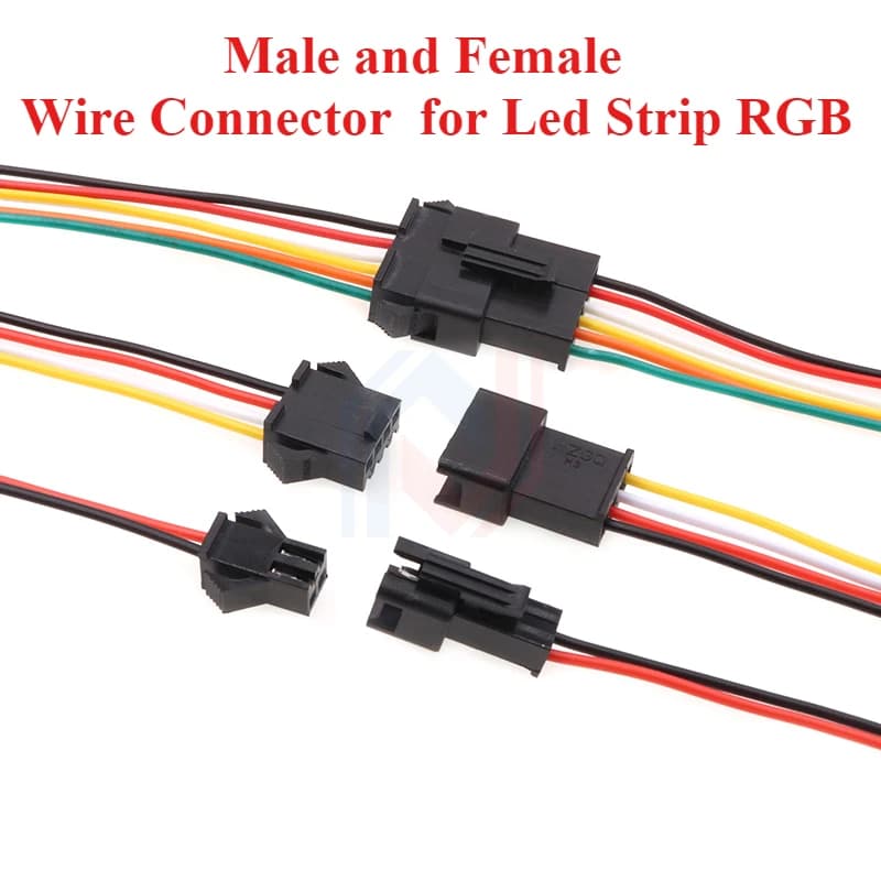 1-10 paia di connettori a filo maschio e femmina SM JST a 2/3/4 pin per strisce LED RGB 5050 3528 WS2801 APA02 WS2815 WS2813