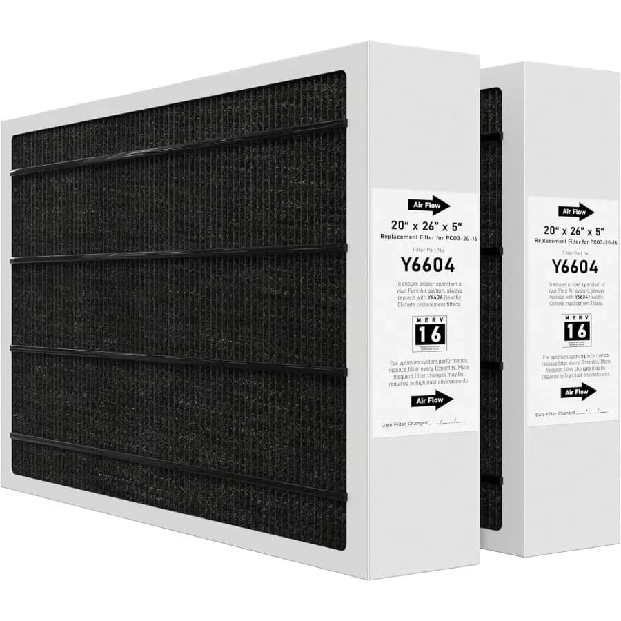 Y6604 MERV16 20x26x5 Filtro di ricambio per forno compatibile con Lennox Y6604 PureAir PCO3-20-16 Purificatore d'aria Purificati