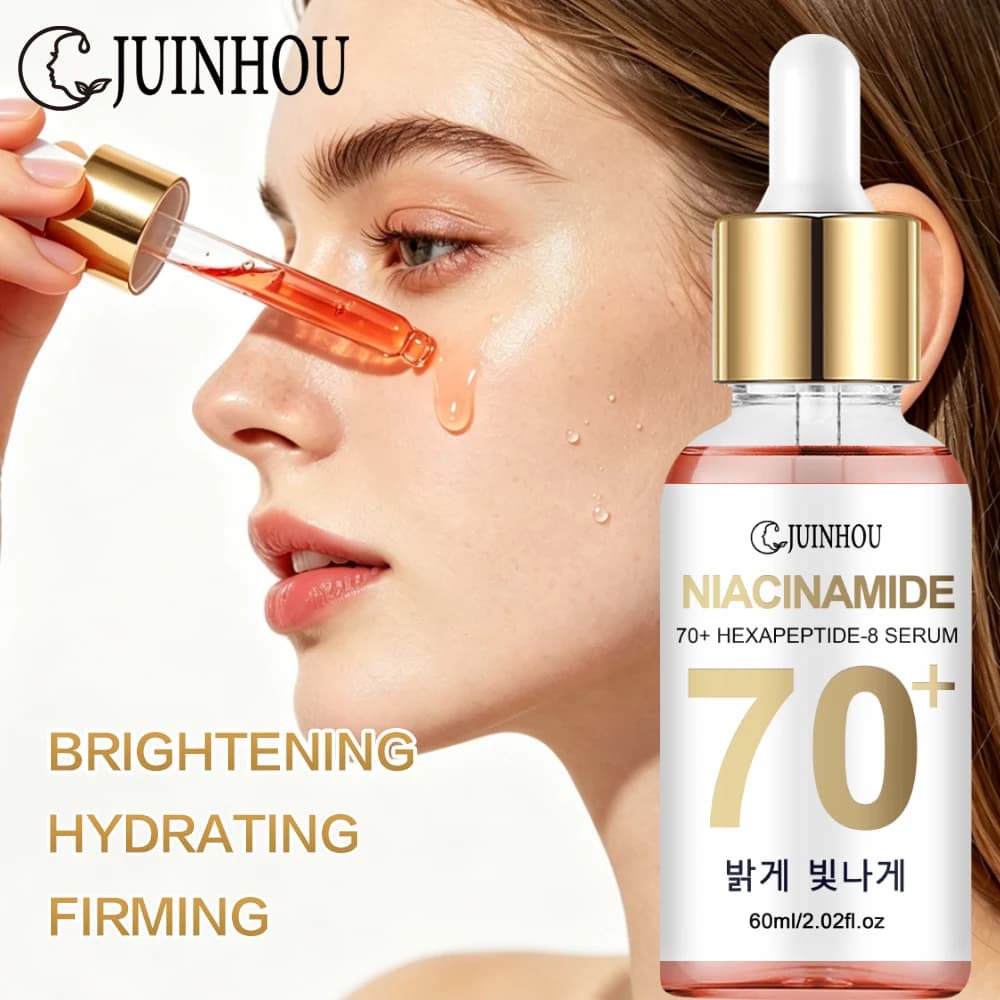 JUINHOU Face Serum with Nicotinamide & Hexapeptide‑8 Lightweight Facial Essence Boosts Radiance Softens Skin For All Skin Types