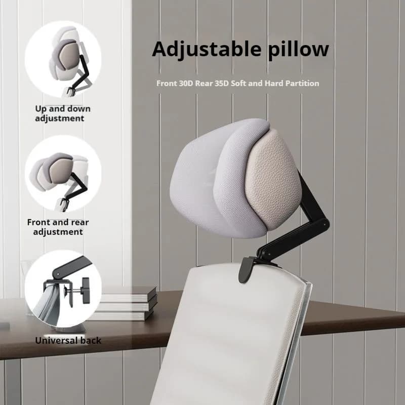 Poggiatesta per sedia Cuscino per la testa per sedia da ufficio ergonomico universale Cuscino di supporto regolabile Cuscino per la testa della sedia da lavoro per la casa
