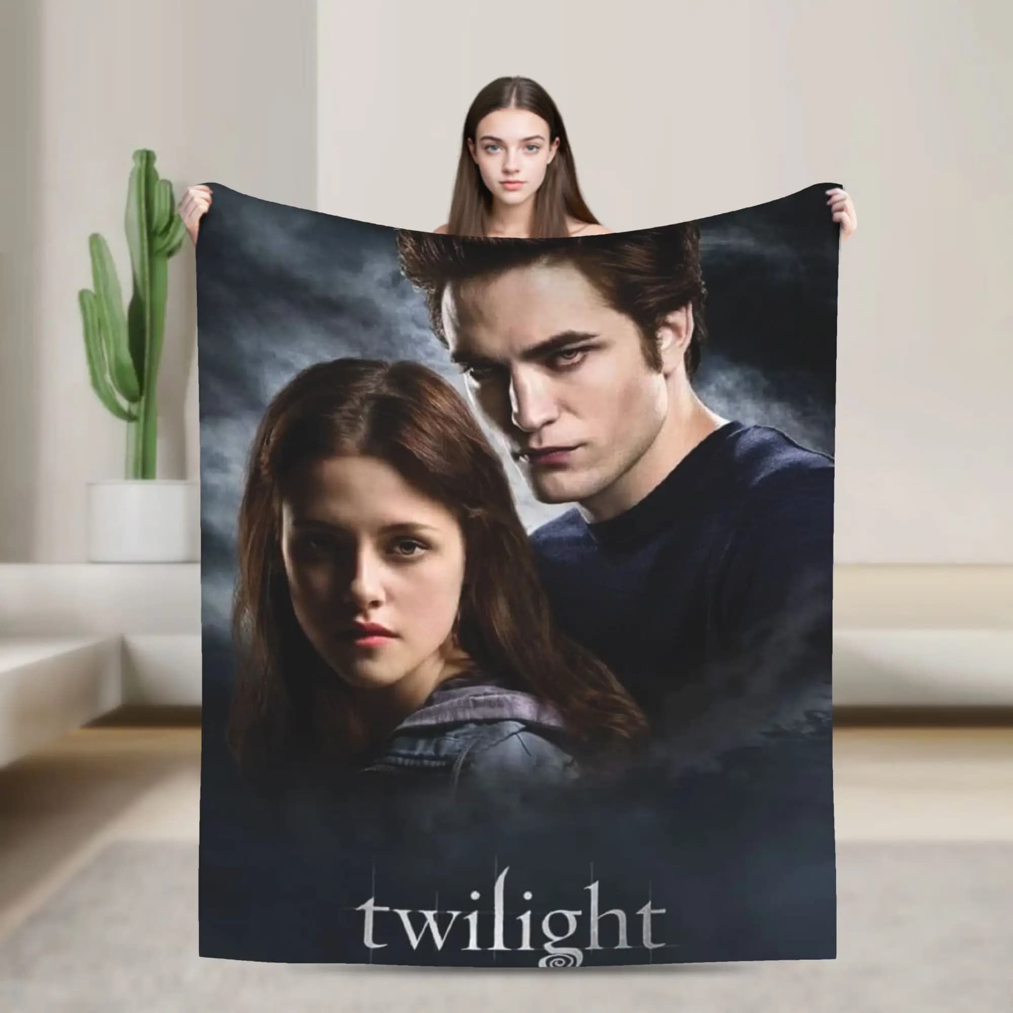 The Twilight Edward Bella Soft Warm Blanket Travel Plush Throw Blanket Aesthetic Couch Chair Flannel Bedspread Sofa Bed Cover