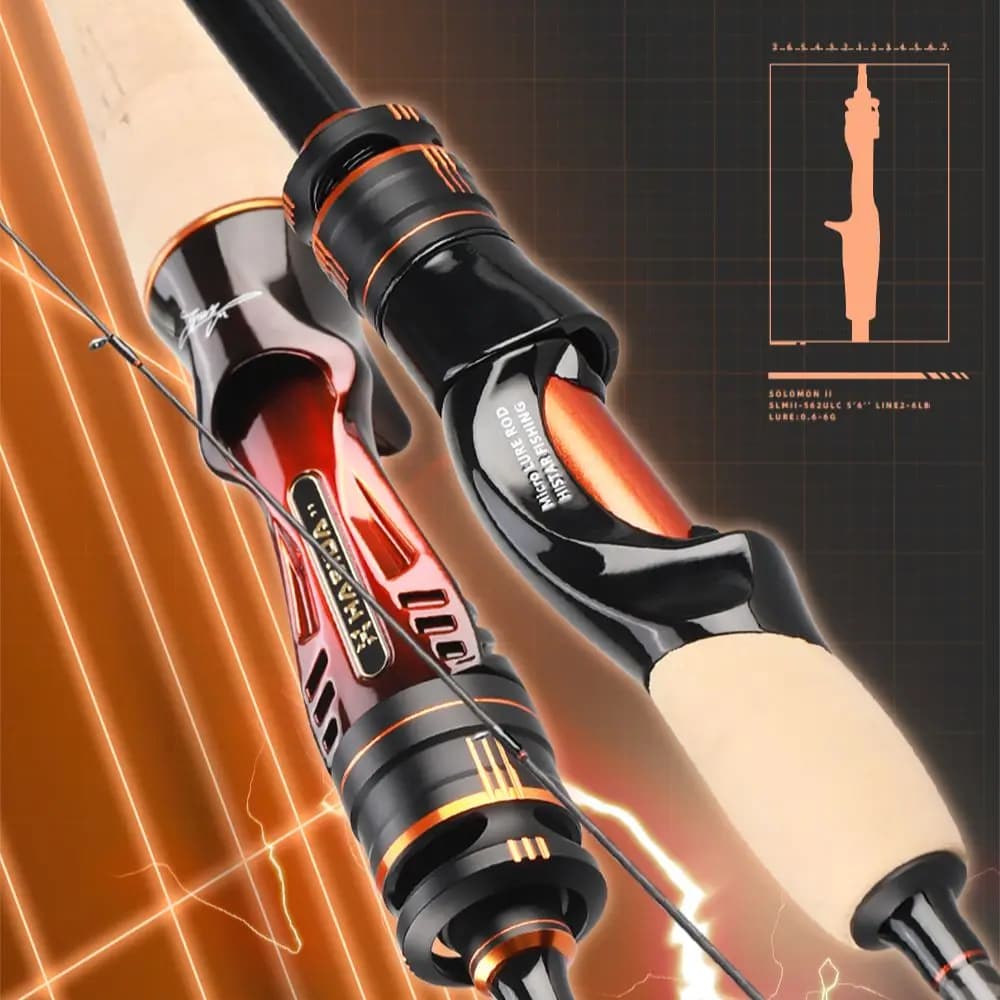 Histar 2 Action BFS Full Carbon Light AA Manico in sughero Solomon II Sedile mulinello cavo DKK SIC Anello guida Spin/Caster Canna da pesca