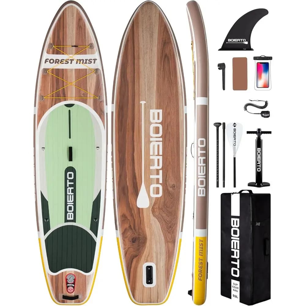 Wide Stand Up Paddle Board 10'8 x 34 or 11' x 33 for Adults, SUP with Accessories, Backpack, Adjustable Paddle, Hand Pump, Leash