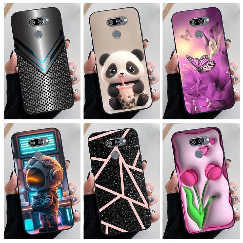 For LG K50 Q60 Phone Case Lovely Panda Cartoon Painting Bumper Soft Siliocne Fundas For LG Q60 / K50 / LGK50 K 50 LGQ60 Covers