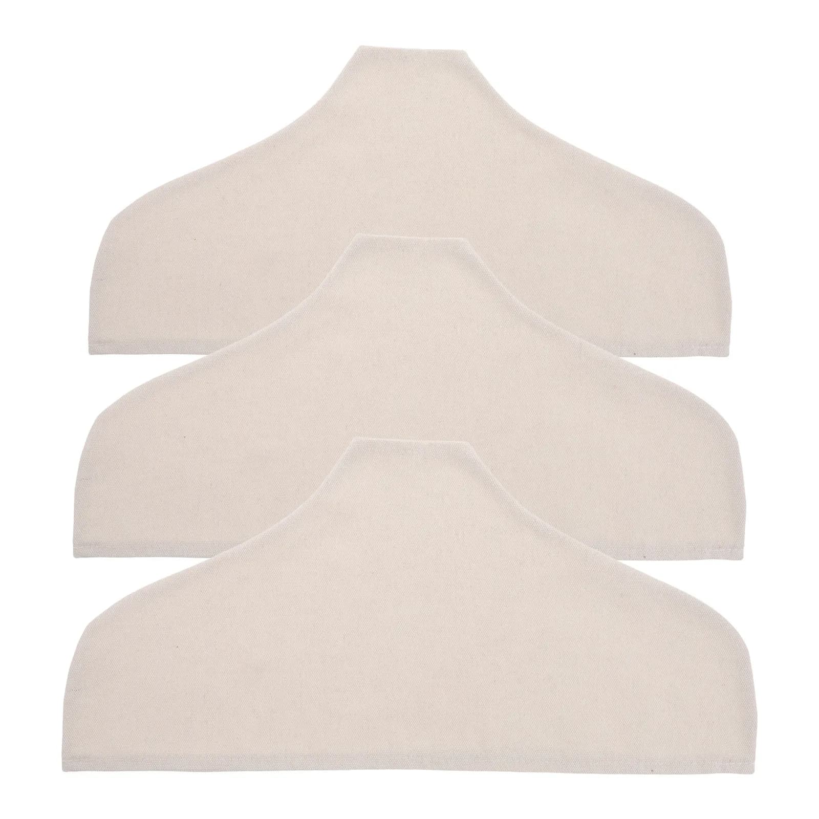 Set of 3 Covers Dresses in Cotton and Linen, 20,8 x 43,2 cm, Beige and White, Anti-slip and Dustproof, Stendibiancheria protection