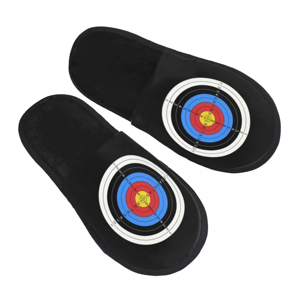 Tiro con l'arco personalizzato e gamma di armi Pratica bersaglio Pantofole in memory foam con grafica Comode pantofole calde per la casa sportiva da caccia con arco per l'arco