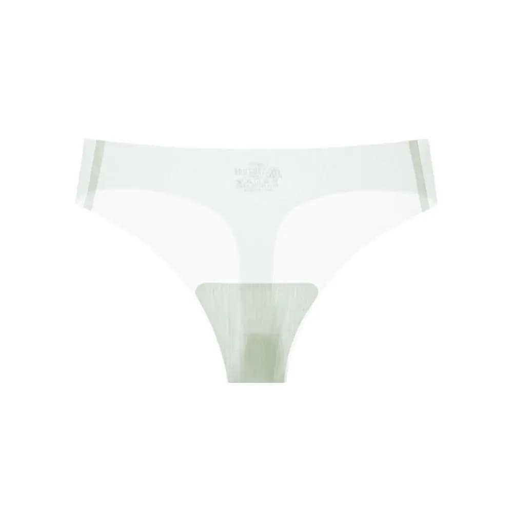 Transparent Women's Summer Ice Silk Panties Low Waist Traceless Ice Silk Seamless Briefs Thong Female Lingeries Breathable Lady