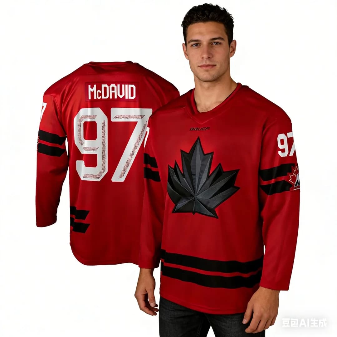 Maglia da Hockey su Ghiaccio Edizione Speciale Fan McDavid Canada 2026, T-Shirt Sportiva Primaverile per Uomo, Abbigliamento per Bambini, Maglietta Y2k per Donna