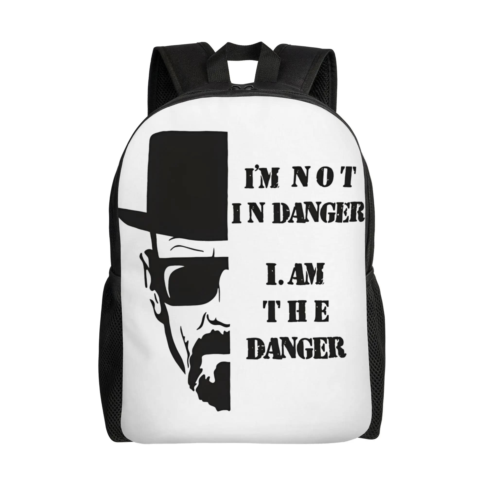 Zaino I am The Danger Heisenberg per uomo, donna, adolescente, scuola superiore, escursionismo, zaino da giorno, Breaking Bad, borsa a tracolla per laptop, sport