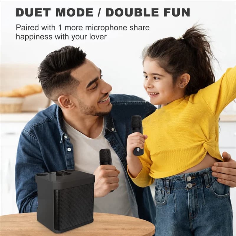 A59Z-Family Set audio KTV Doppio microfono wireless Macchina integrata Karaoke portatile esterno Altoparlante Bluetooth Box Pezzi di ricambio