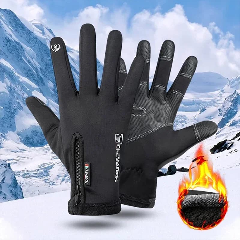 Guanti da sci resistenti al freddo per guanti da equitazione caldi e spessi invernali unisex Guanti da moto da escursionismo all'aperto con touch screen antivento