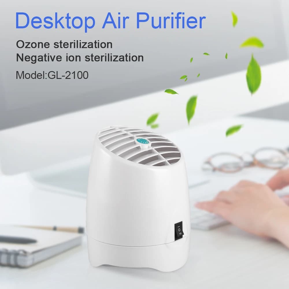 Purificatore d'Aria Portatile Efficiente a Basso Rumore 25dB per Rimozione di Odori, Polvere e Fumo con Filtri al Carbone Ideale per Camere da Letto