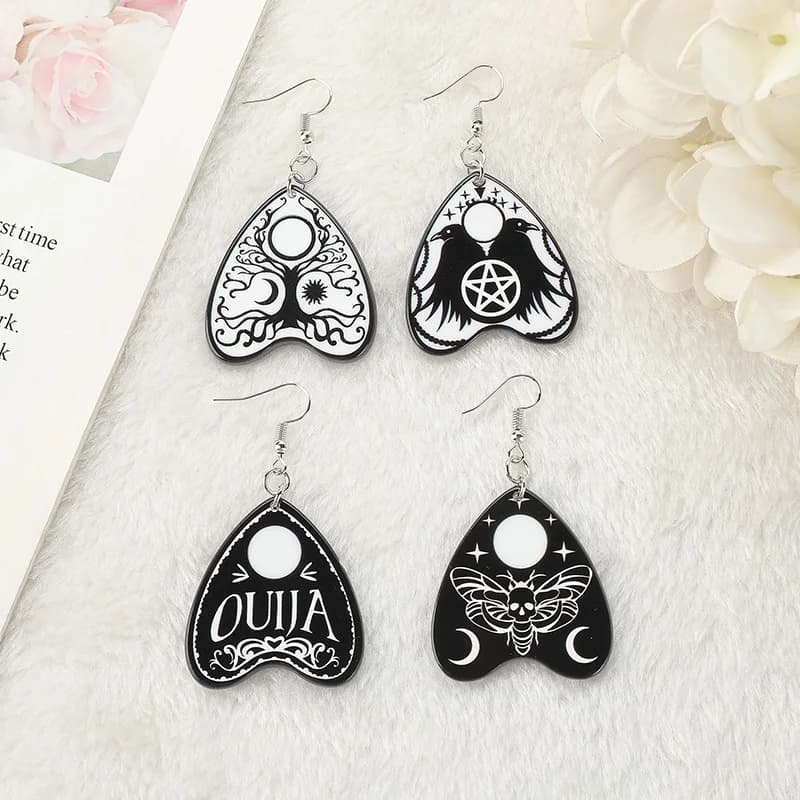 1 paio di orecchini pendenti in acrilico con bordo in acrilico Sun Moon Butterfly per regalo di compleanno da donna