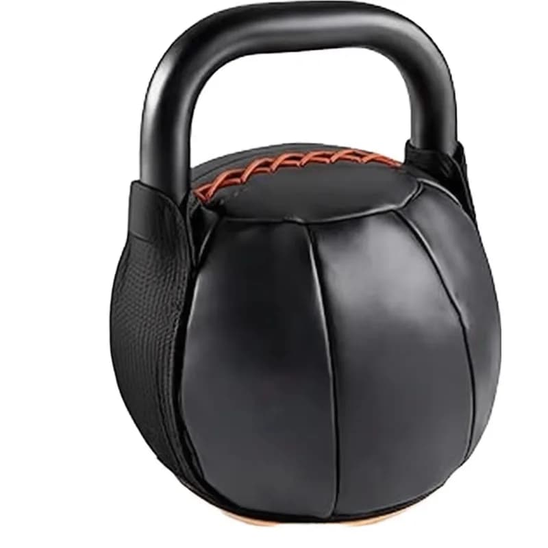 Anti Slip Durable Leather Soft Kettlebell With Handle Arm Core Muscle Building Training Weights