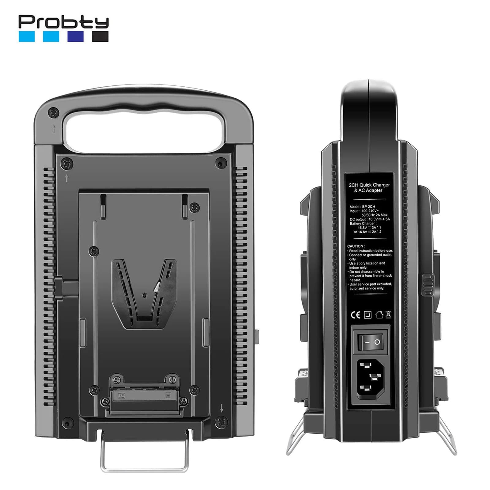 Caricabatterie V-Mount, Doppio Canale V-Mount, Caricabatterie V-Lock per la Maggior Parte delle Batterie V-Mount, Compatibile con Batterie SmallRig V-Mount