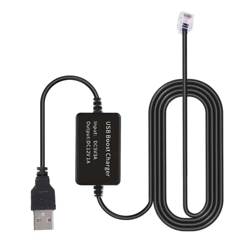 USB To RJ11 Plug Cable USB To RJ11/DC55X21 Radar Detector Power Cable USB Plug Connect To Car Charger For Most Radar