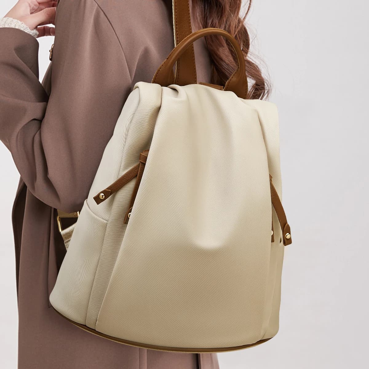 SAFIYA Lady's Backpack Soft Fabric Shoulder Bag 2026 Fashion Large Capacity School Bag for Students Casual Hoting Backpack