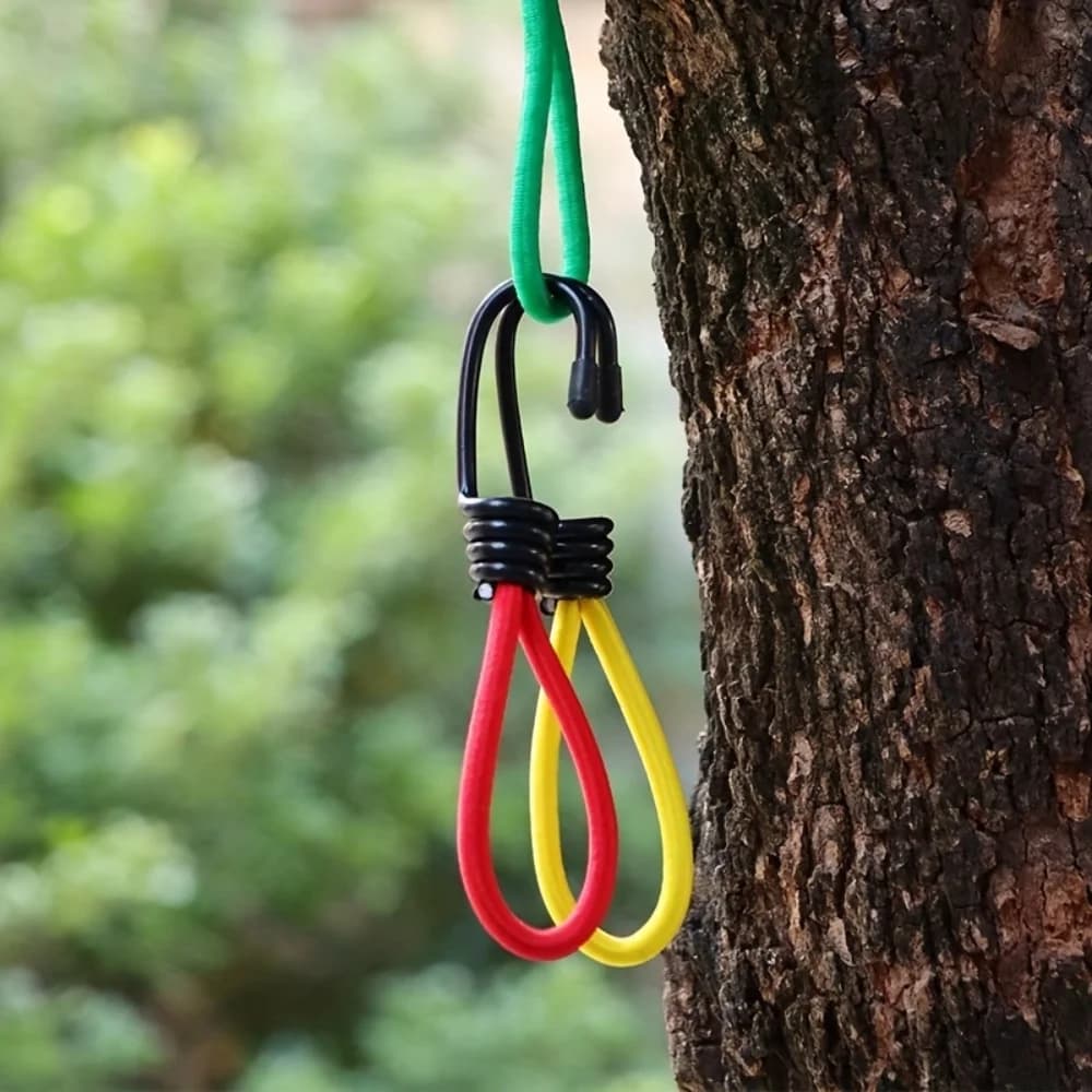 5 Pieces of 15cm Outdoor Camping Tent Elastic Rope Hooks, Multifunctional Mini Elastic Rope Hook Accessories, Suitable for Outdoor Camping and Picnics