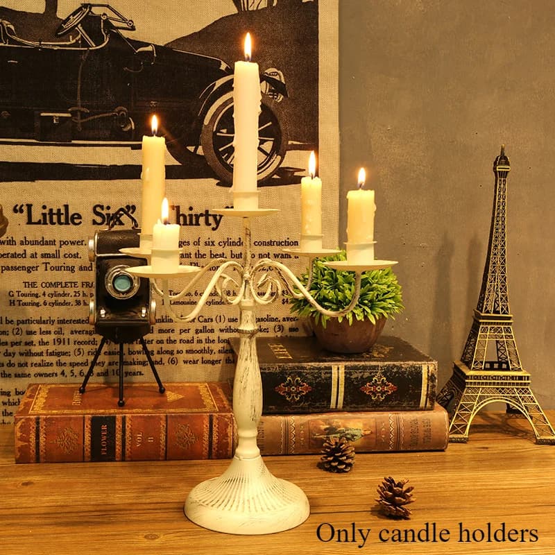 Nordic Style RomanticCandlelight DinnerProps Dining Table DecorationsHome Use Modern Simple and Luxurious Candle Table Ornaments
