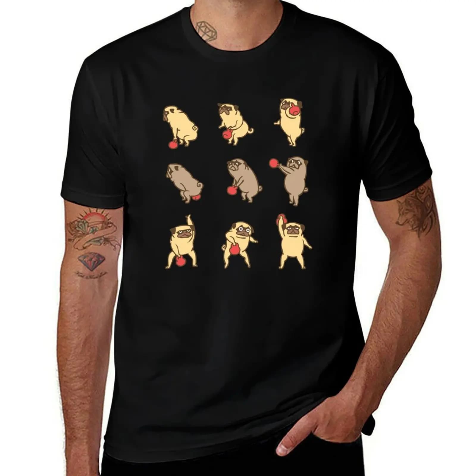 Kettlebell workout with Pugsgym T-Shirt Soft Durable Cotton T-Shirt