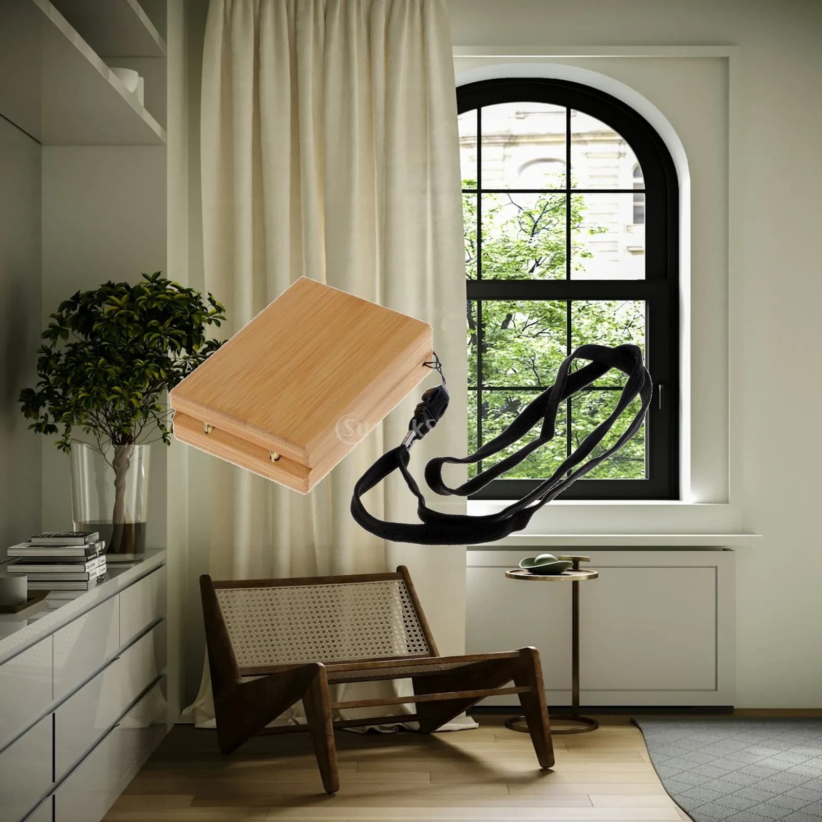 Fly Fishing Tackle Box Bamboo Waterproof Fly Box Magnetic Closure for Fishing Lure Organization