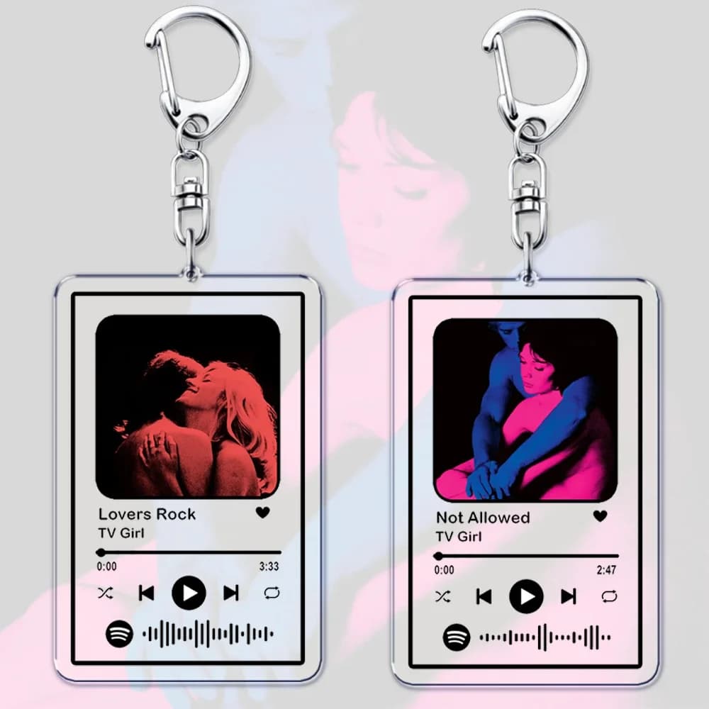 Popolare Indie Pop Band Portachiavi per le donne Accessori Amanti delle borse Rock Non consentito Canzoni Lista di riproduzione Codice Chiave Gioielli Ventole Regali