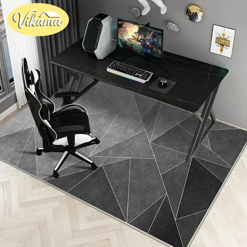 Tappeto Geometrico Moderno VIKAMA, Tappetino Antiscivolo Durevole per Sala Computer, Tappeto per Camera da Letto e Soggiorno, Decorazione per Ingresso e Casa