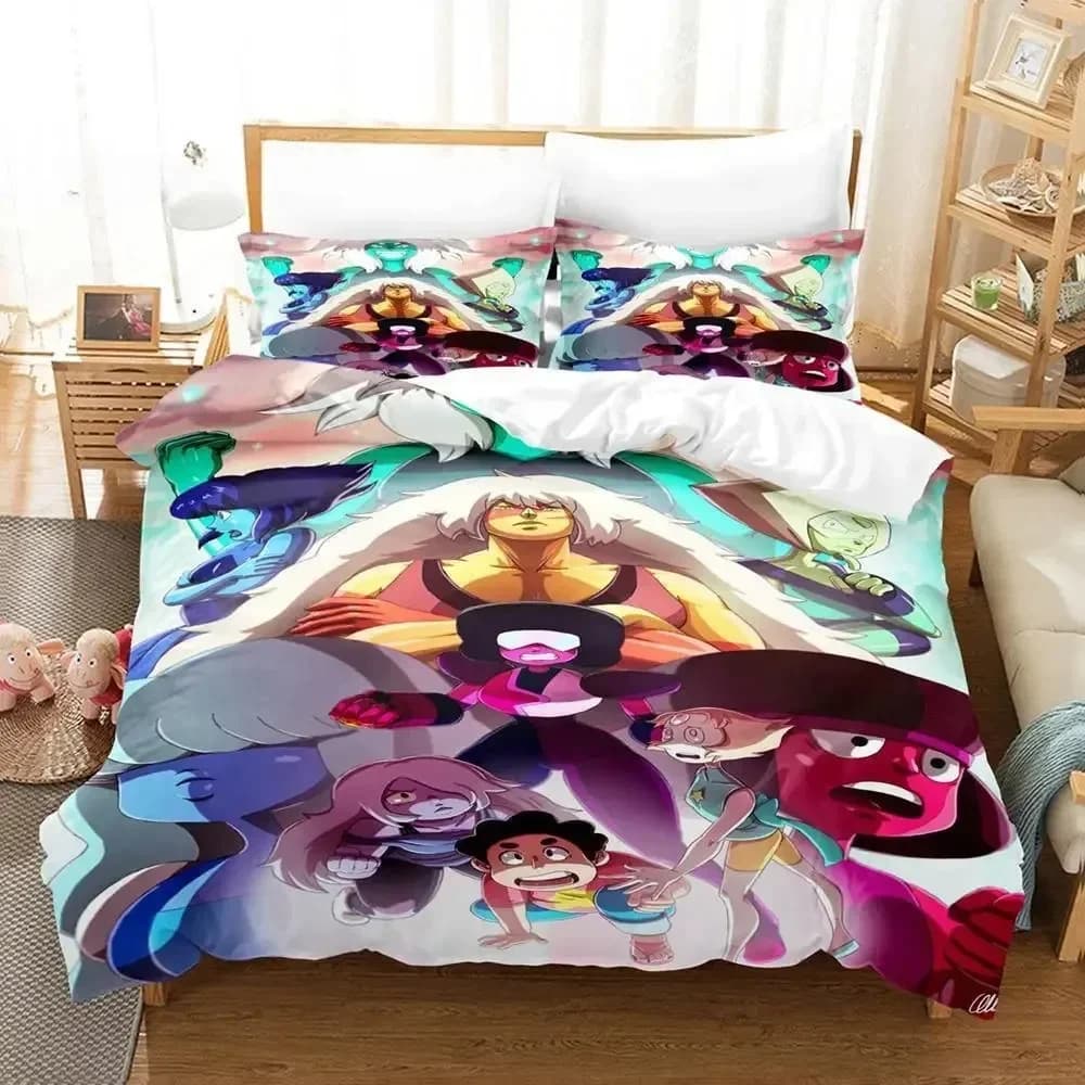 New Kawaii Steven Universe Bedding set Single Twin Full Queen King Size Bed set Aldult Children's bedroom Print 3D Anime Set sheets
