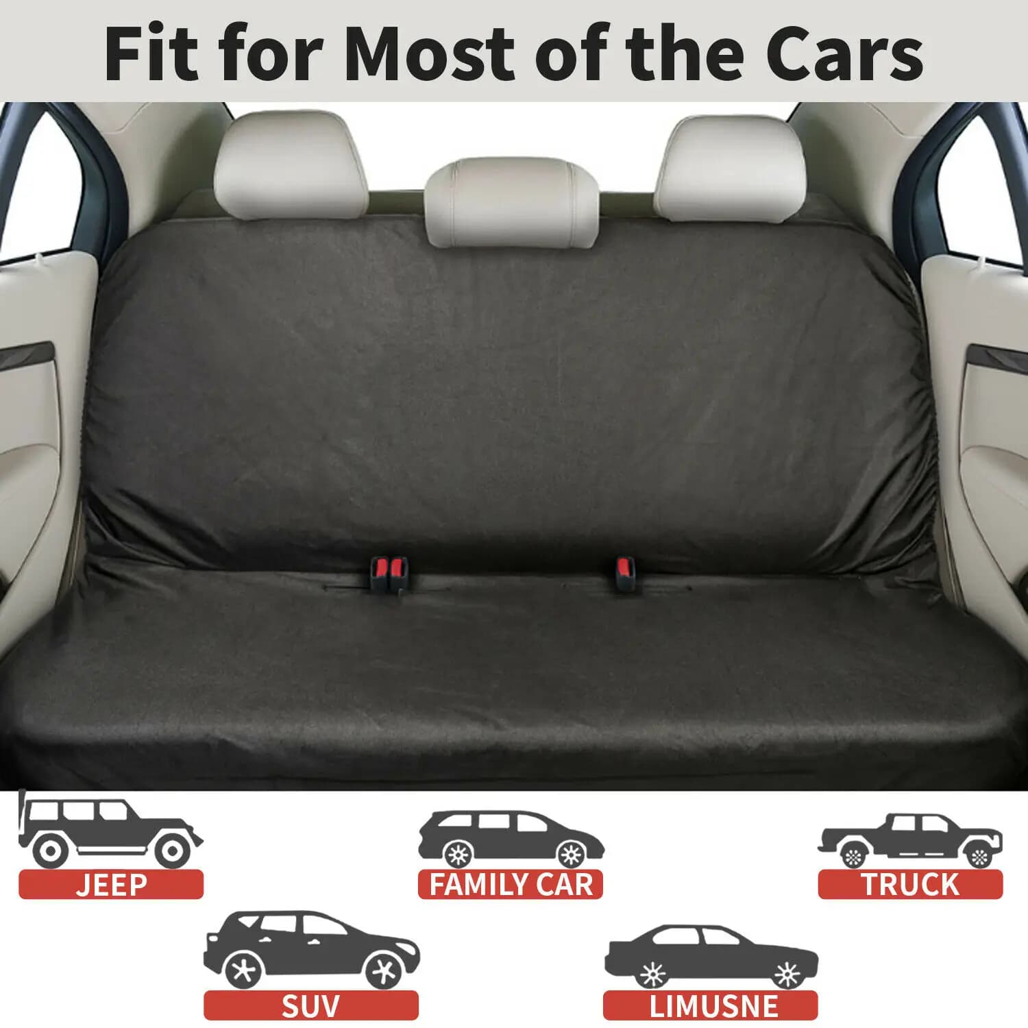 Rear cover for heavy duty waterproof car black protection for company dogs universal interior products for car seat covers