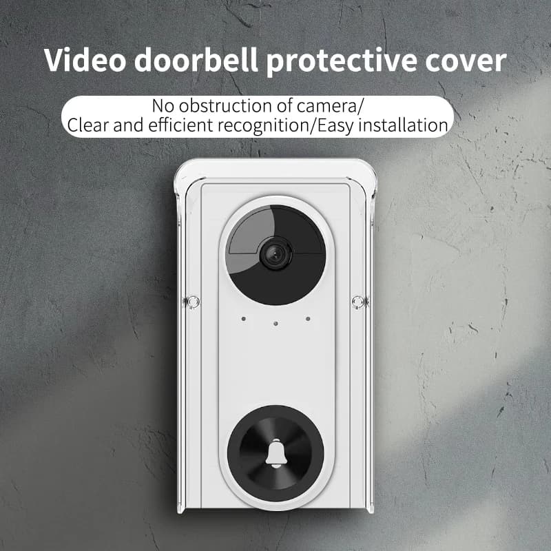 CACAZI Copertura Trasparente Impermeabile in PC per Pulsante Campanello Video, Protezione Antipioggia per Esterni, Custodia per Sistema di Controllo Accessi